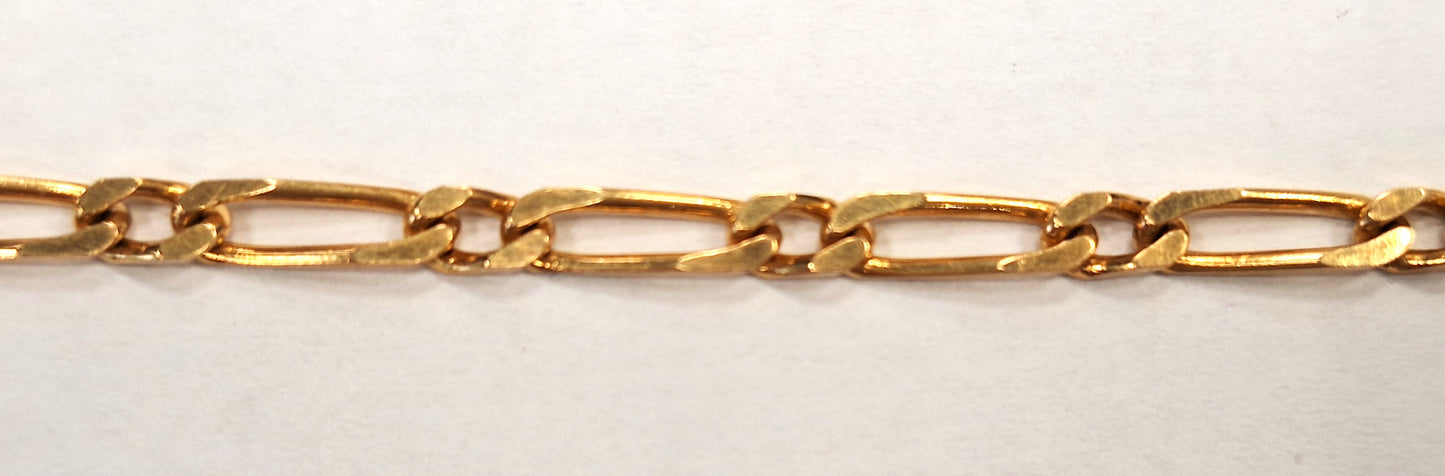 Bracelet or maille figaro