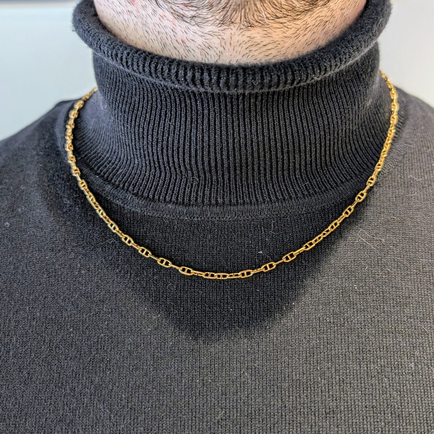 Collier or maille marine