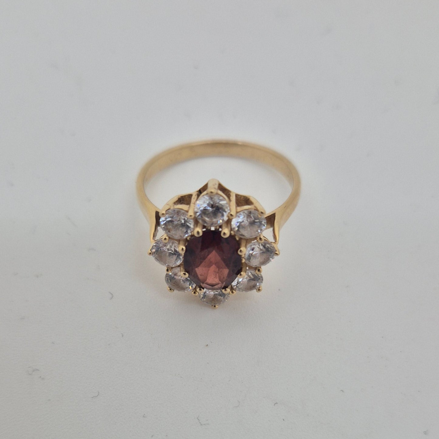 Bague Marguerite en Or Jaune 18K avec Diamants