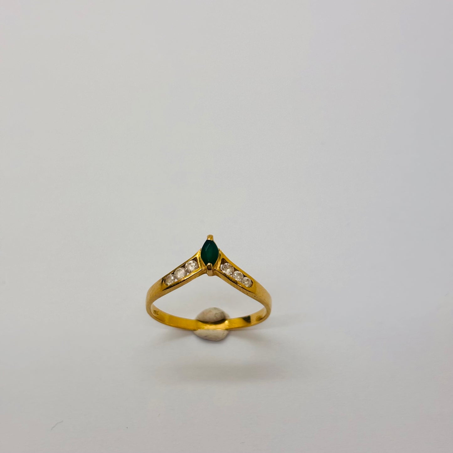 Bague en or jaune 18K Taille-56