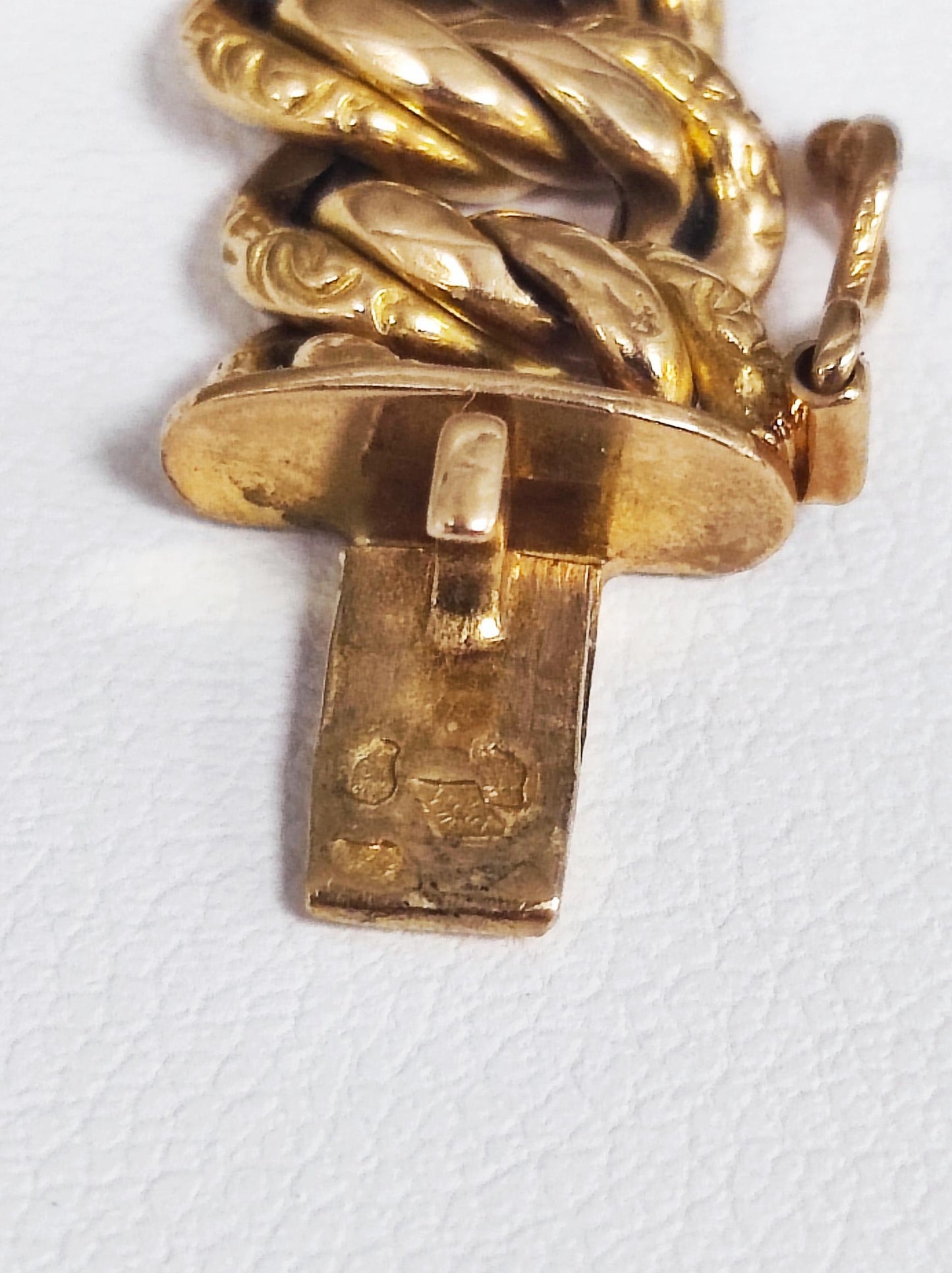 Bracelet Maille Américaine en Or Jaune 18K Lg 19cm