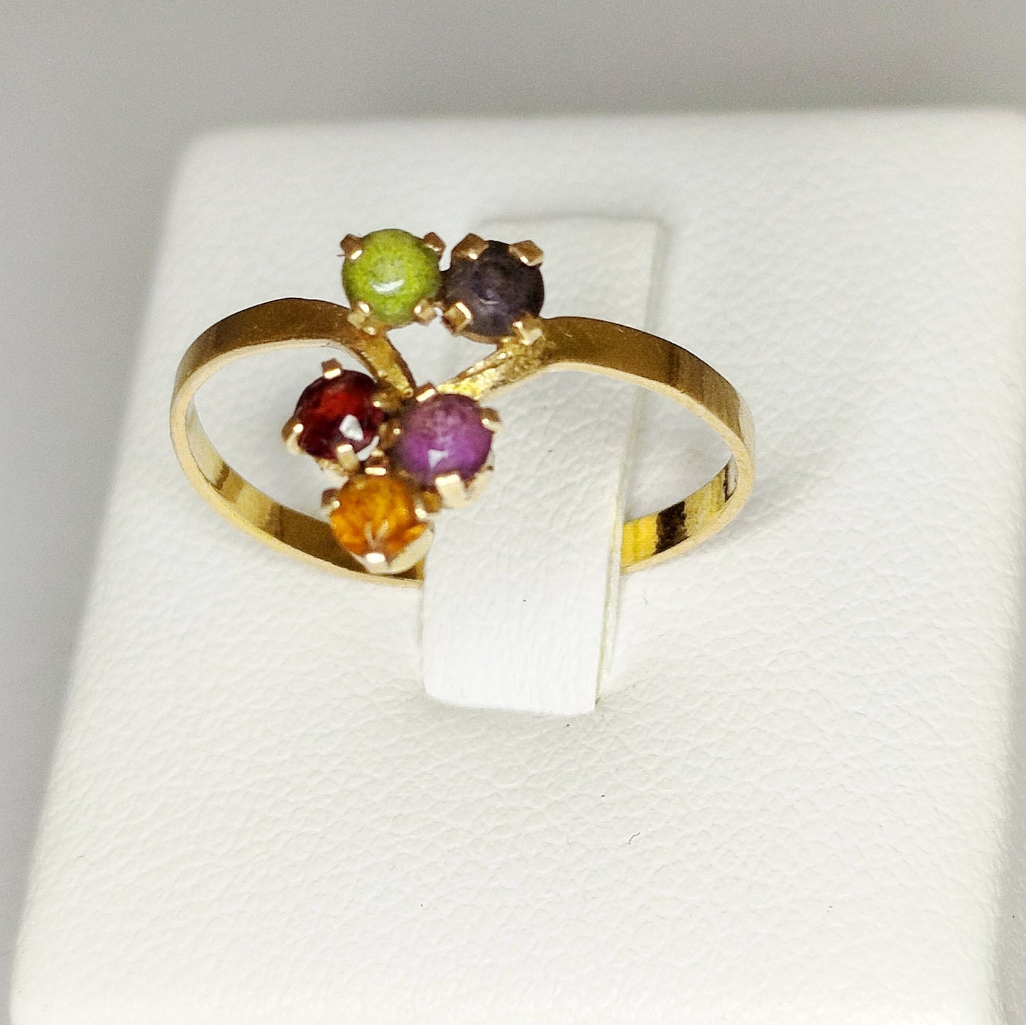 Bague en or jaune 18 carats – Oxyde de zirconium – T 53