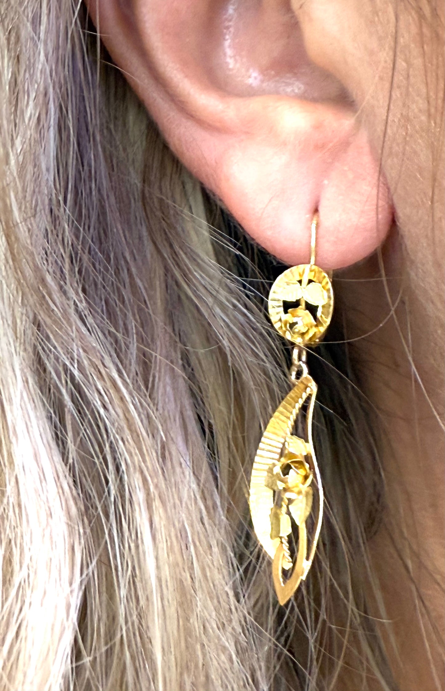 Boucles d'oreilles Dormeuses en Or jaune 18k