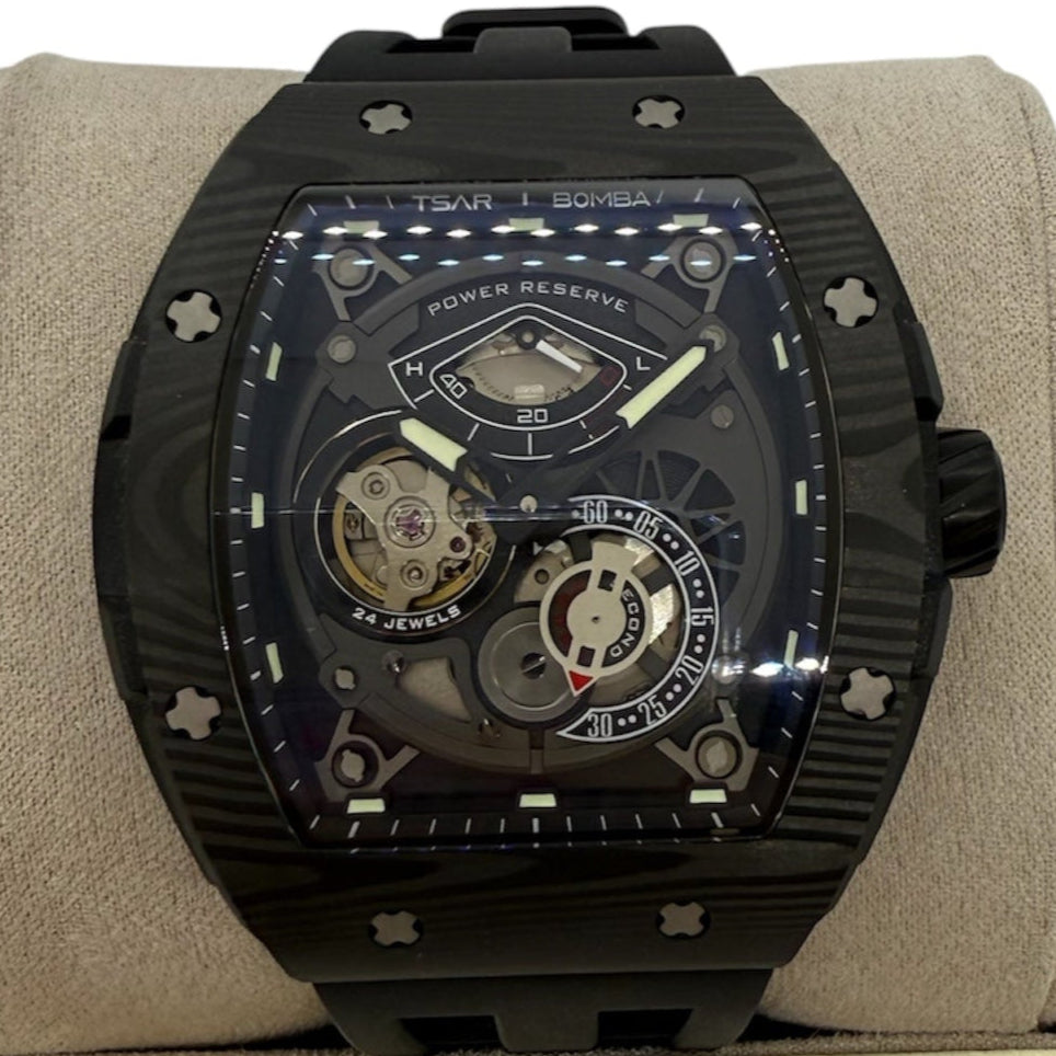 Montre Tsar Bomba Automatique Carbone Squelette 2024 Comme Neuve