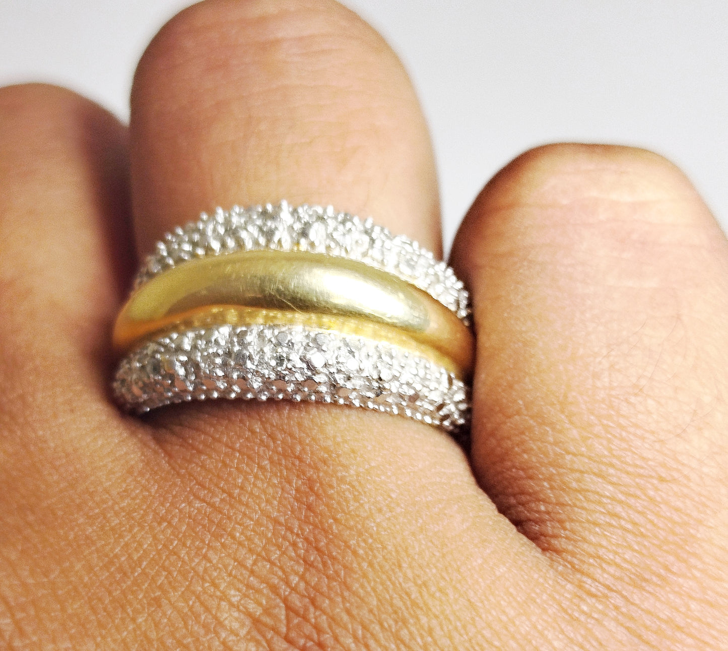 Bague Jonc en Or Jaune 18K Taille-56