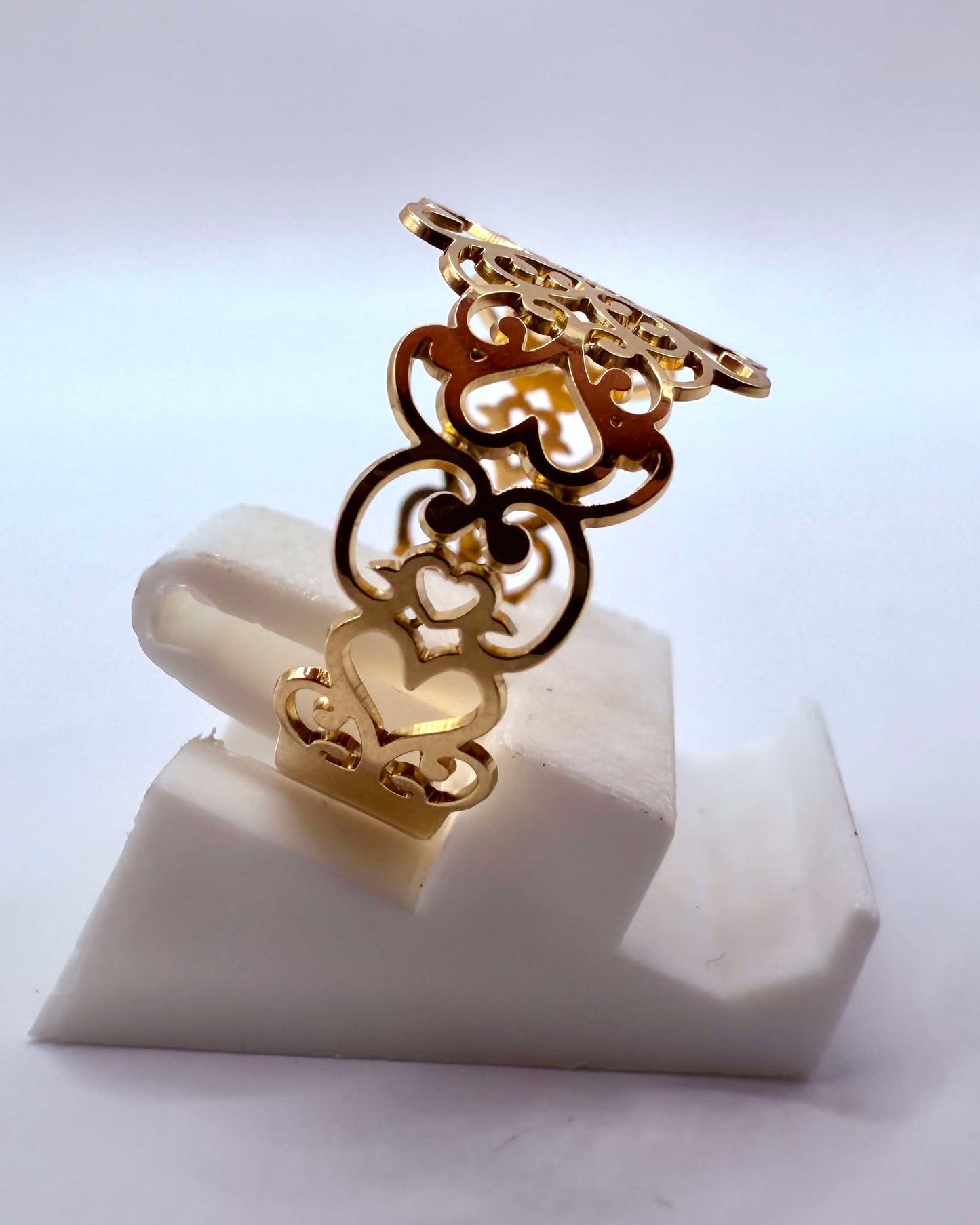 Bague Fleur en Or Jaune 18K T.54