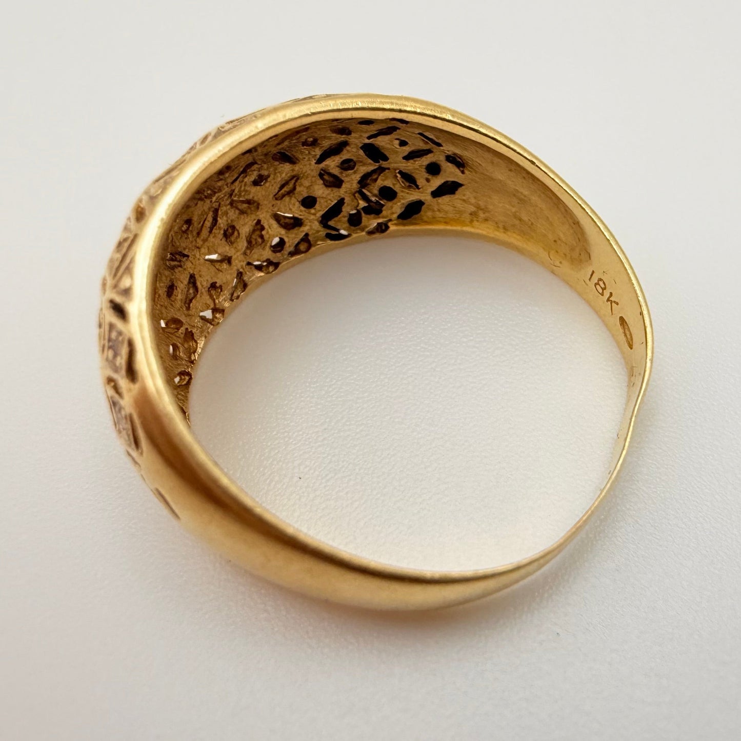Bague Ancienne en Or Jaune 18 Carats - T 58