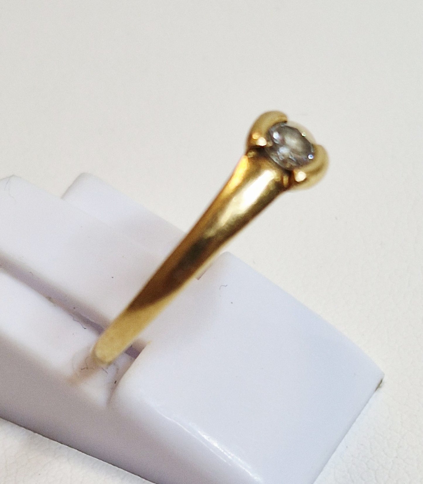 Solitaire en or jaune 18K Taille-53