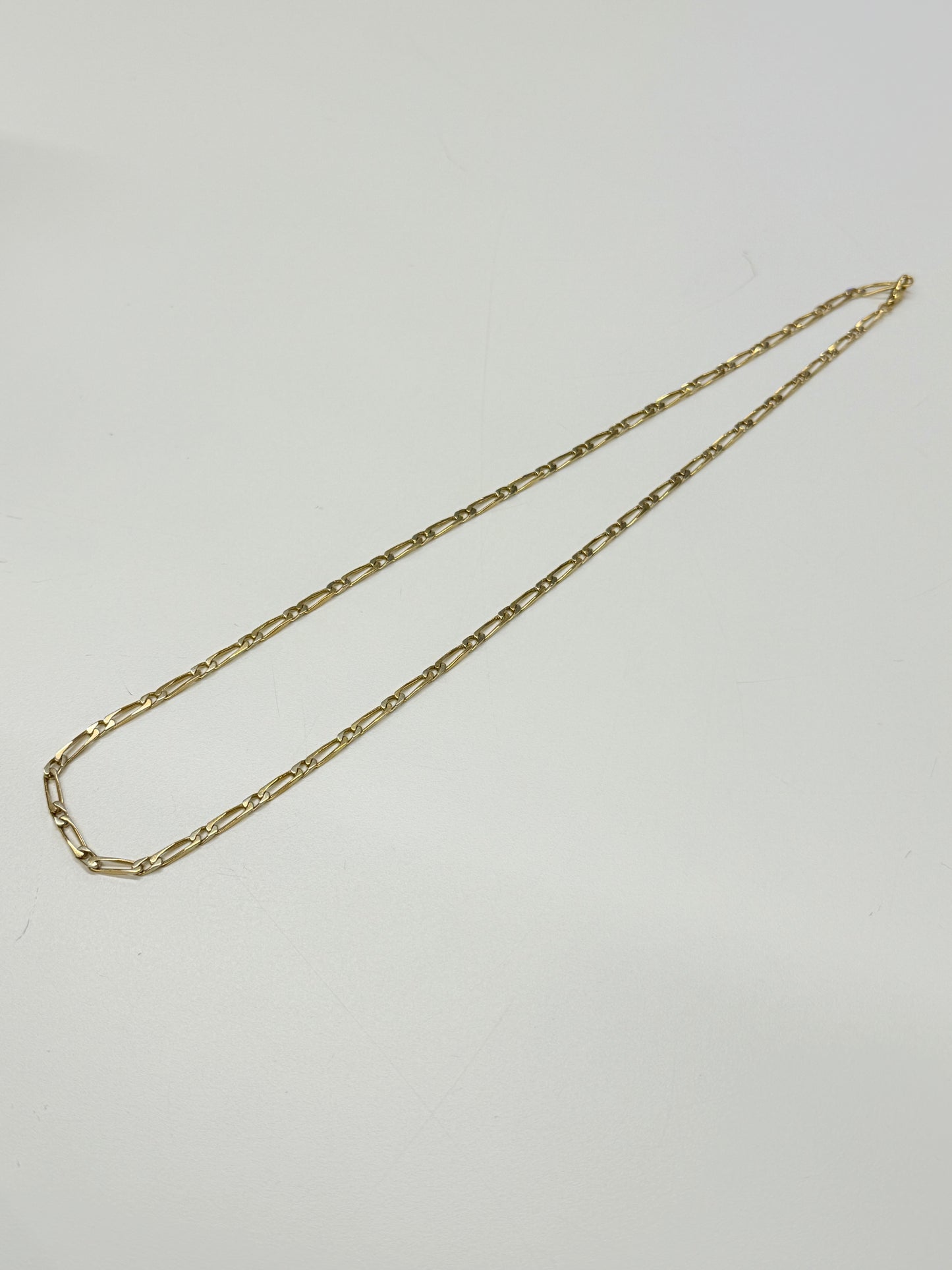 Collier Chaîne Figaro Or jaune et blanc 18k