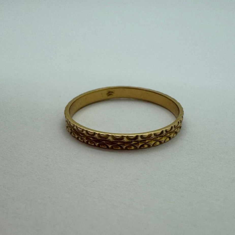 Alliance en Or Jaune 18K Taille-50