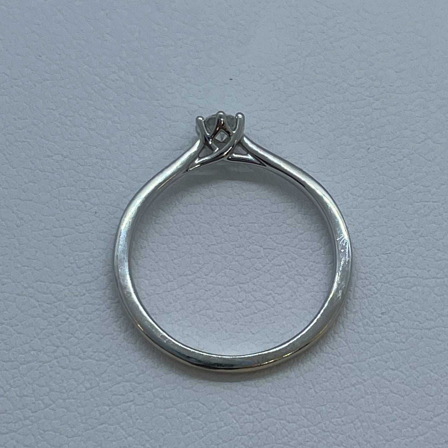 Bague Solitaire Or Blanc 18K Taille-50