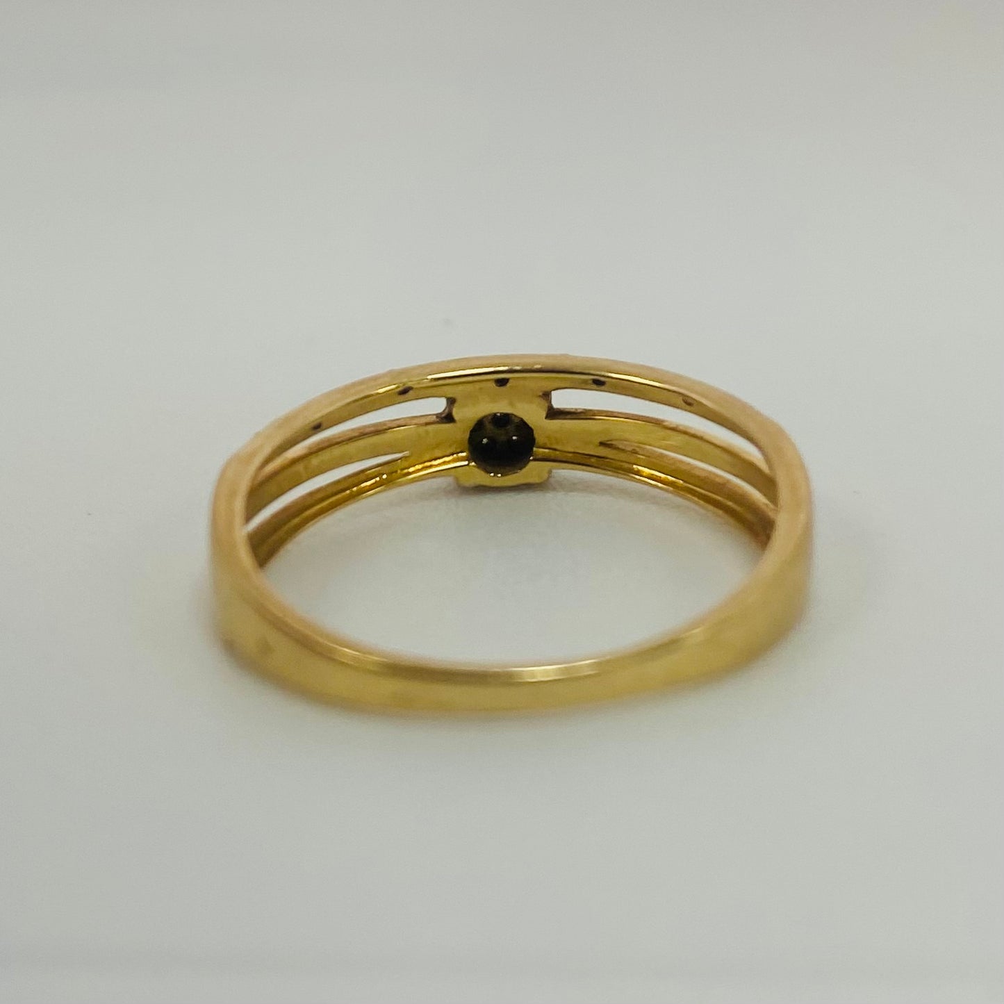 Bague Solitaire Or Jaune 18K avec Diamants T.53