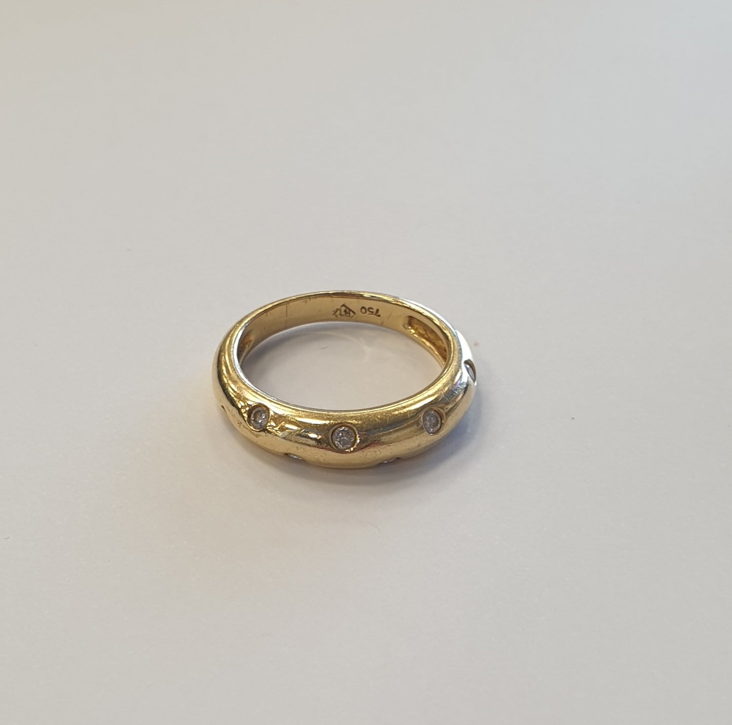 Bagues Fantaisie en Or Jaune 18 K avec Diamants - 4.85 Grs