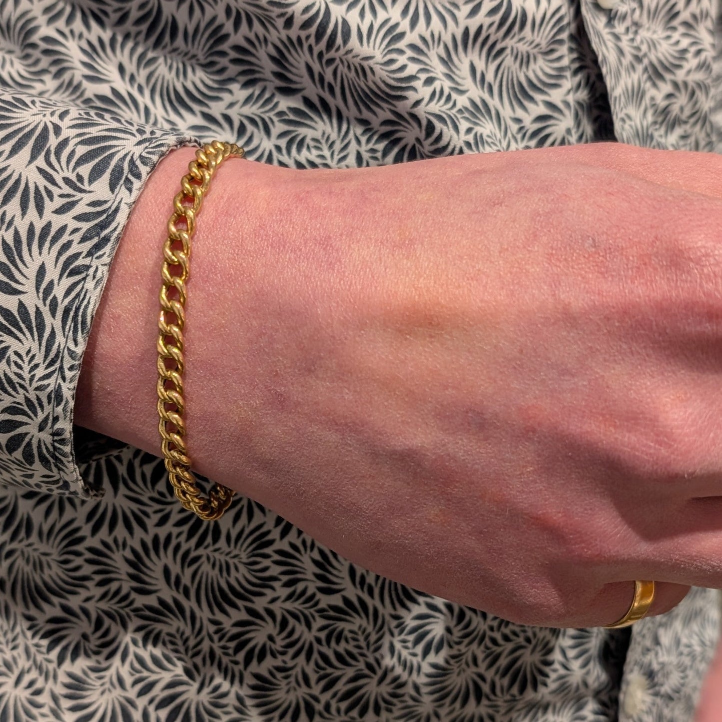 Bracelet Gourmette en Or Jaune 18K