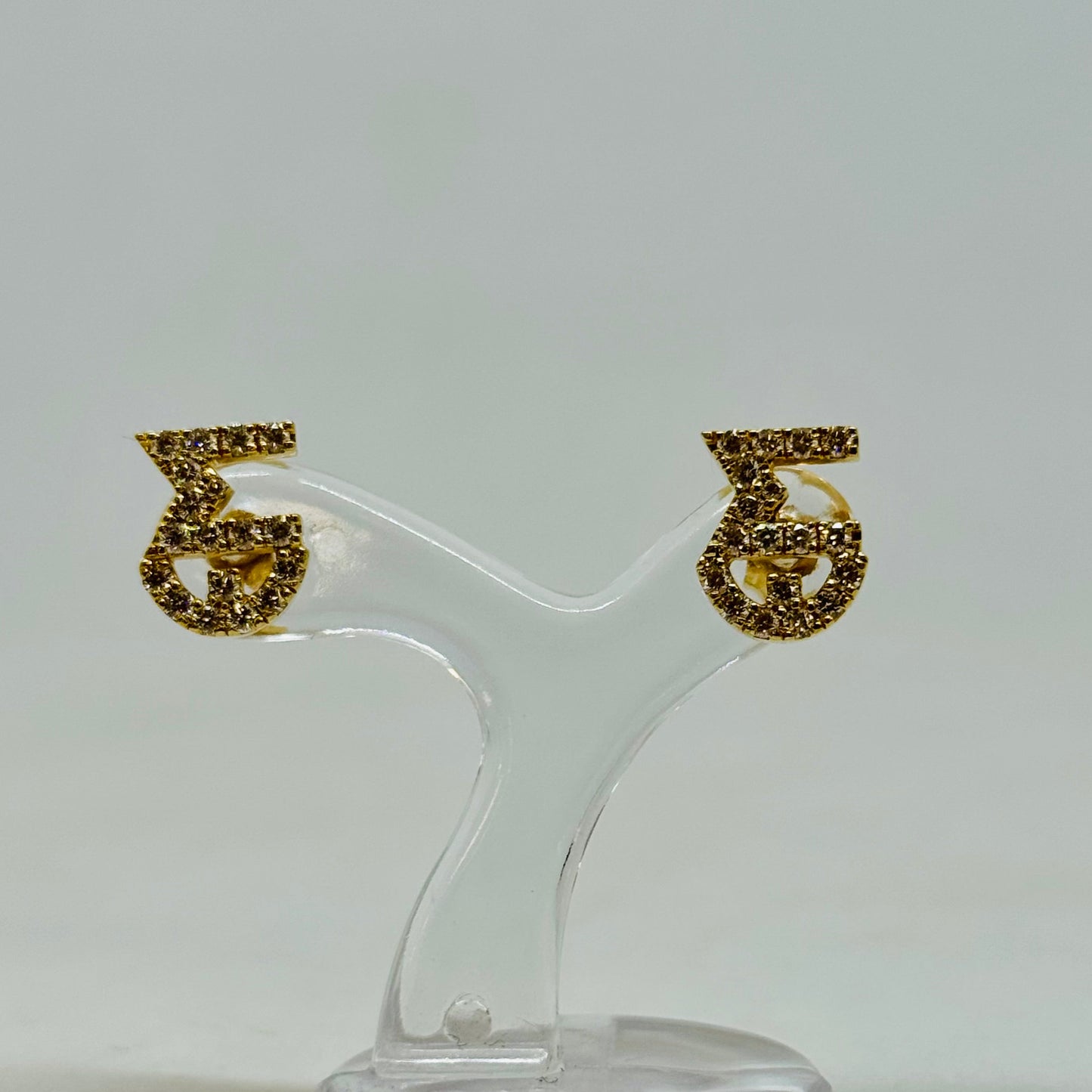 Boucles d'oreilles Or Jaune 18K et 36 Diamants