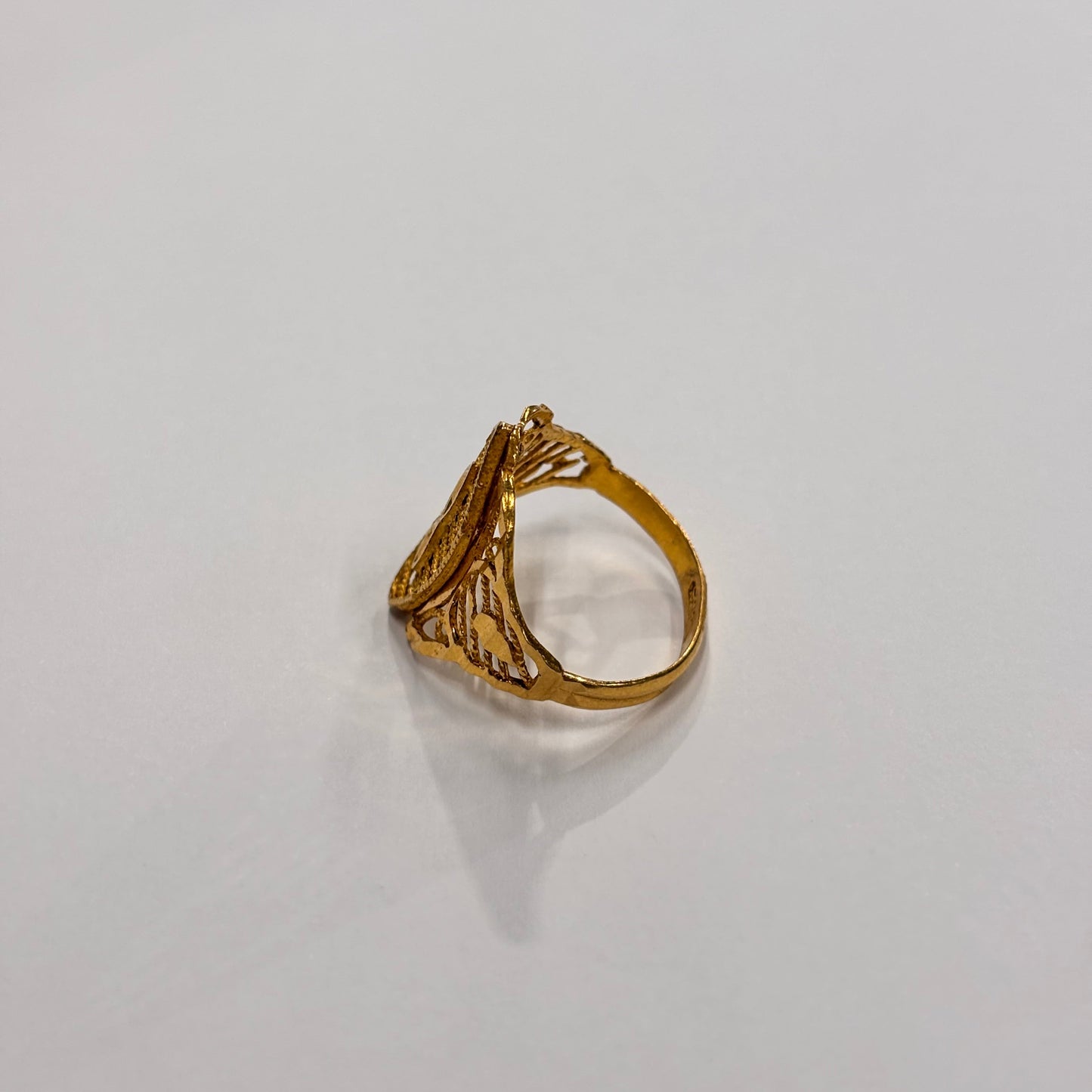 Bague Marquise Or Jaune 22K Taille-53