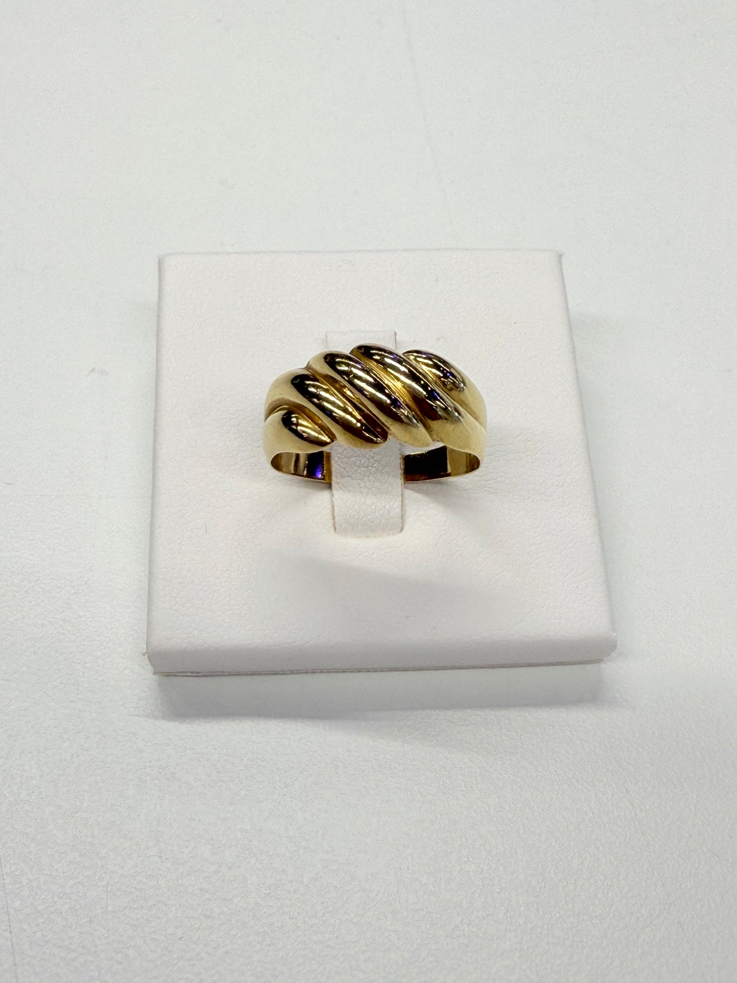 Bague Or Jaune Travaillée 18k Taille 56