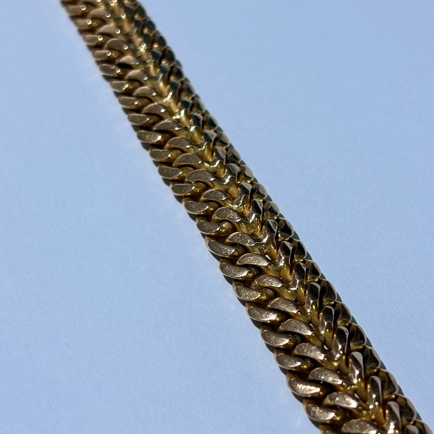 Bracelet maille Américaine en Or Jaune 18K