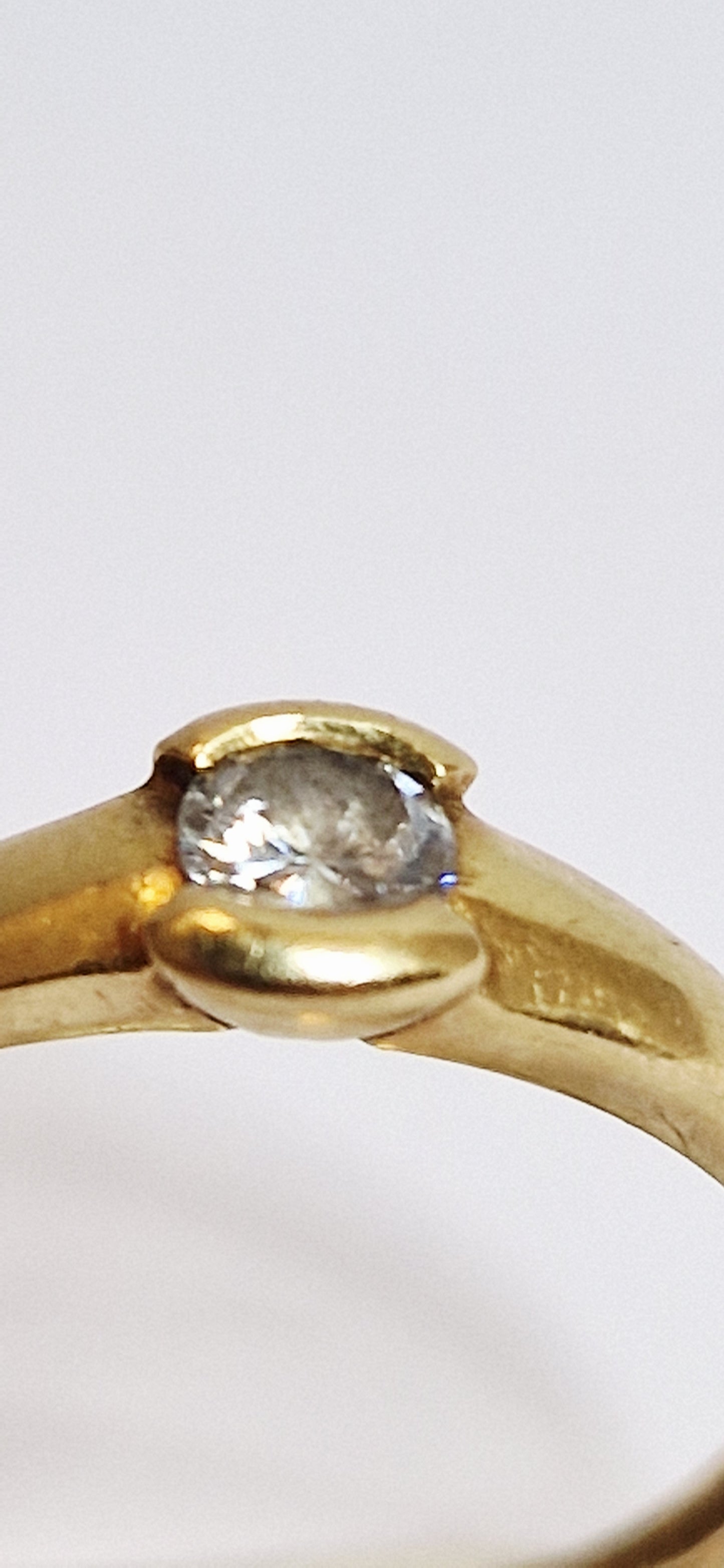 Solitaire en or jaune 18K Taille-53