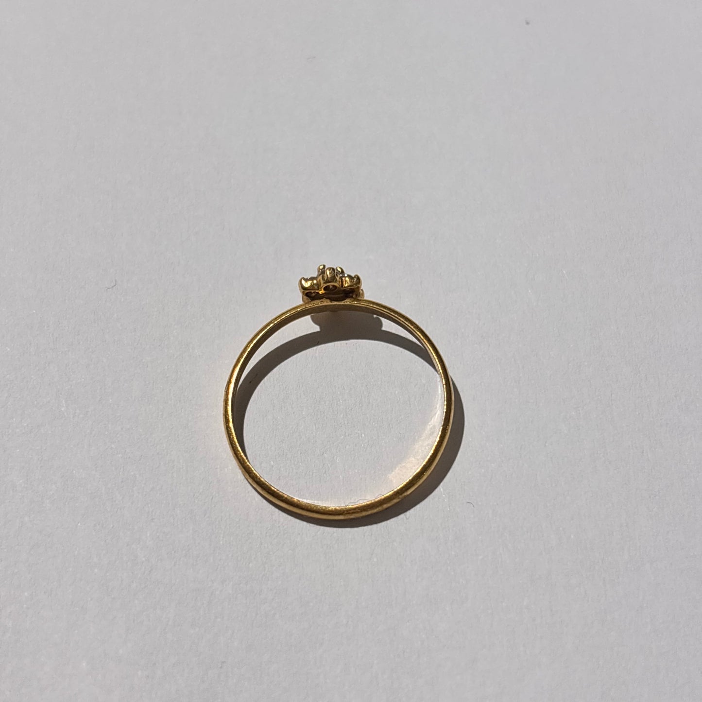 Bague en or jaune avec oxyde de zirconium 18K - T 56