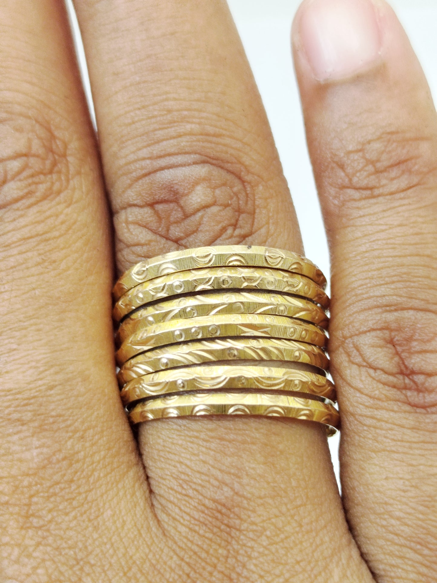 Bague Semainier Or Jaune 18K 6.35 Grs - Taille 59