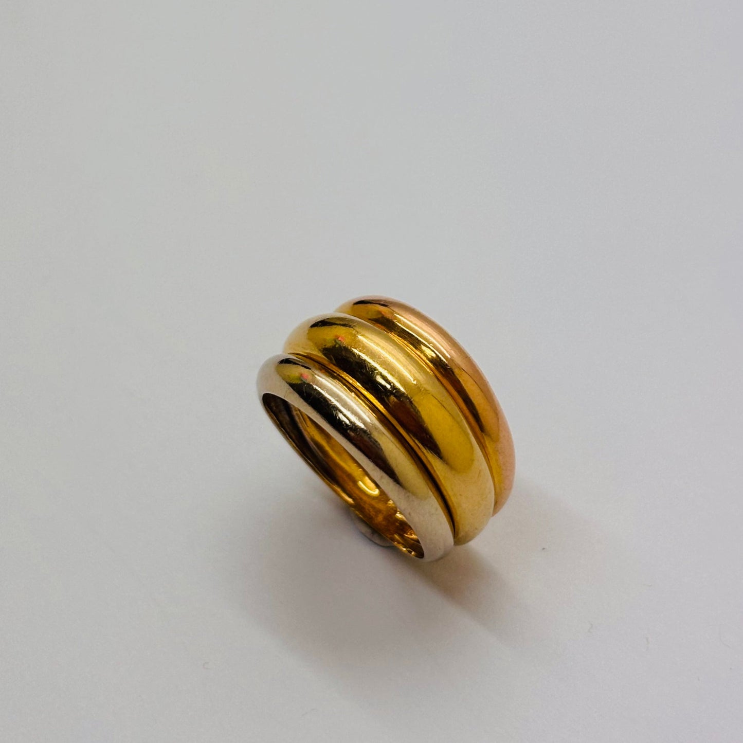 Bague Alliance Or Jaune, Blanc et Rose 18K Taille-52