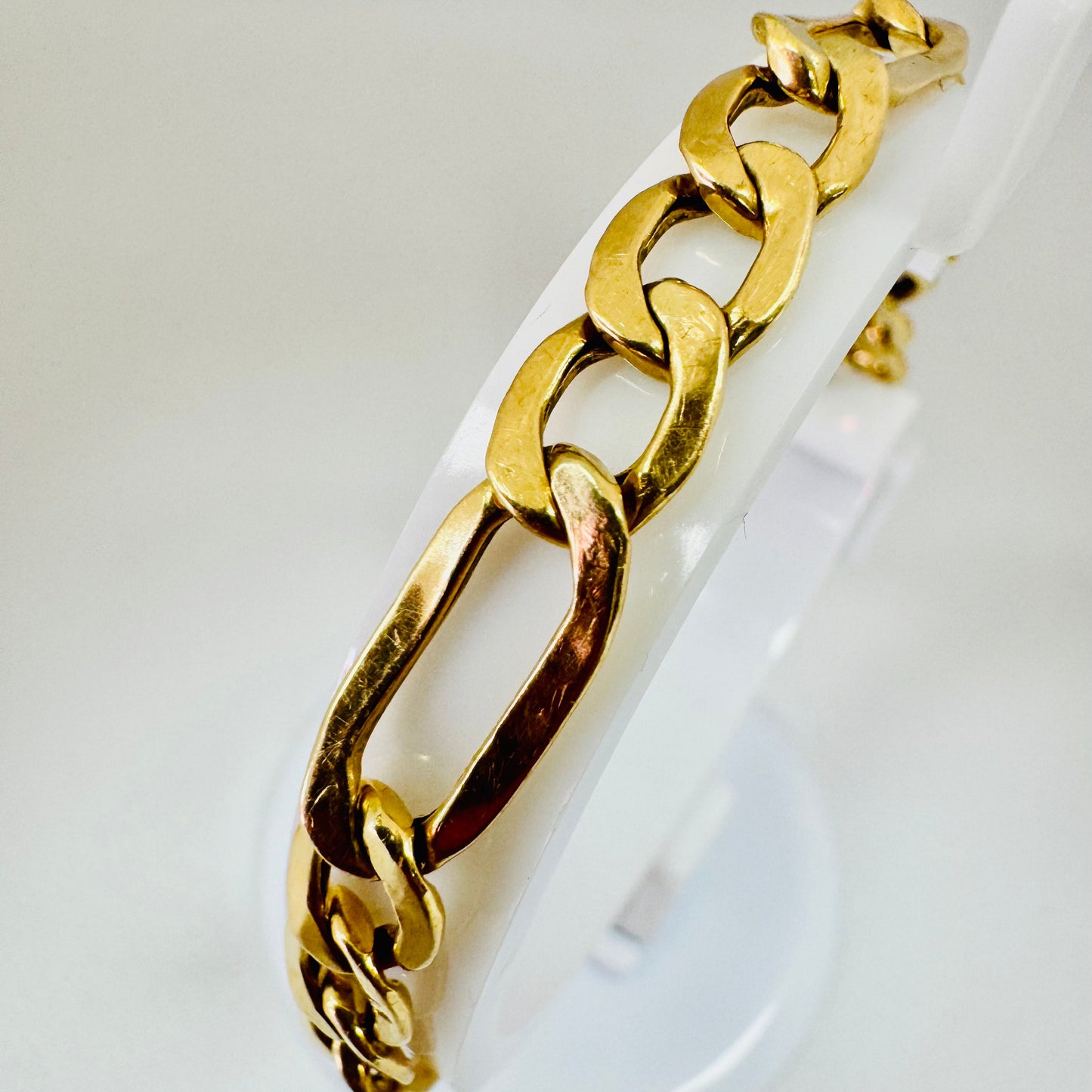 Bracelet Gourmette Figaro en Or Jaune 18K - 7.8 Grs