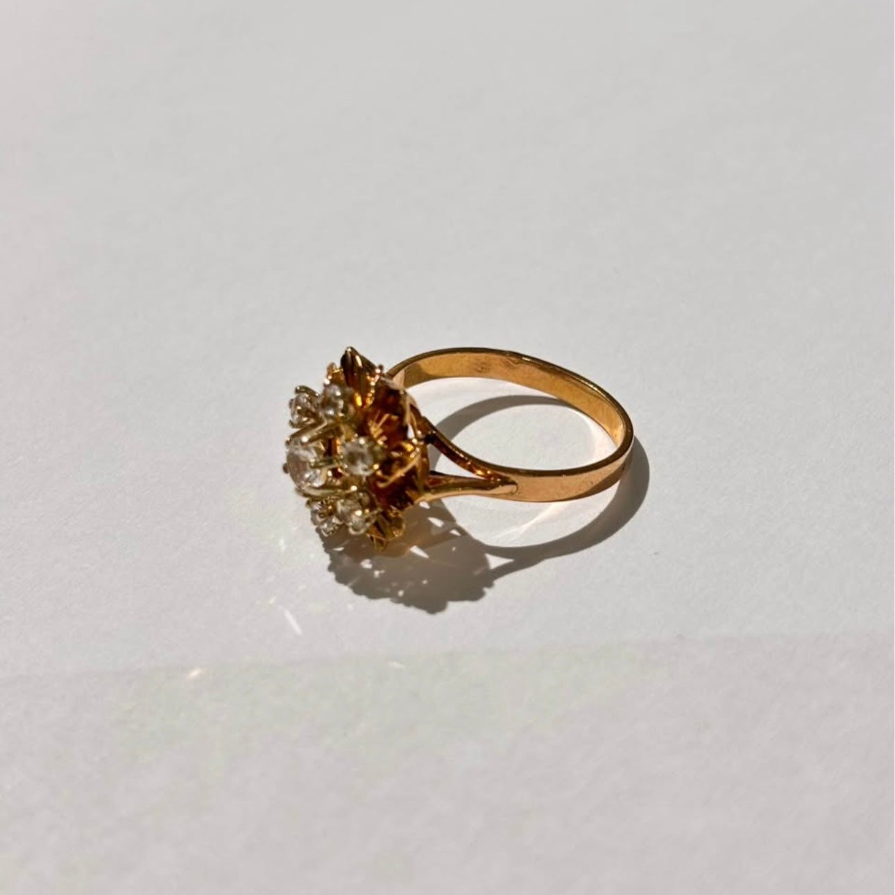 Bague Chou en Or Jaune avec Oxyde de Zirconium - T 54