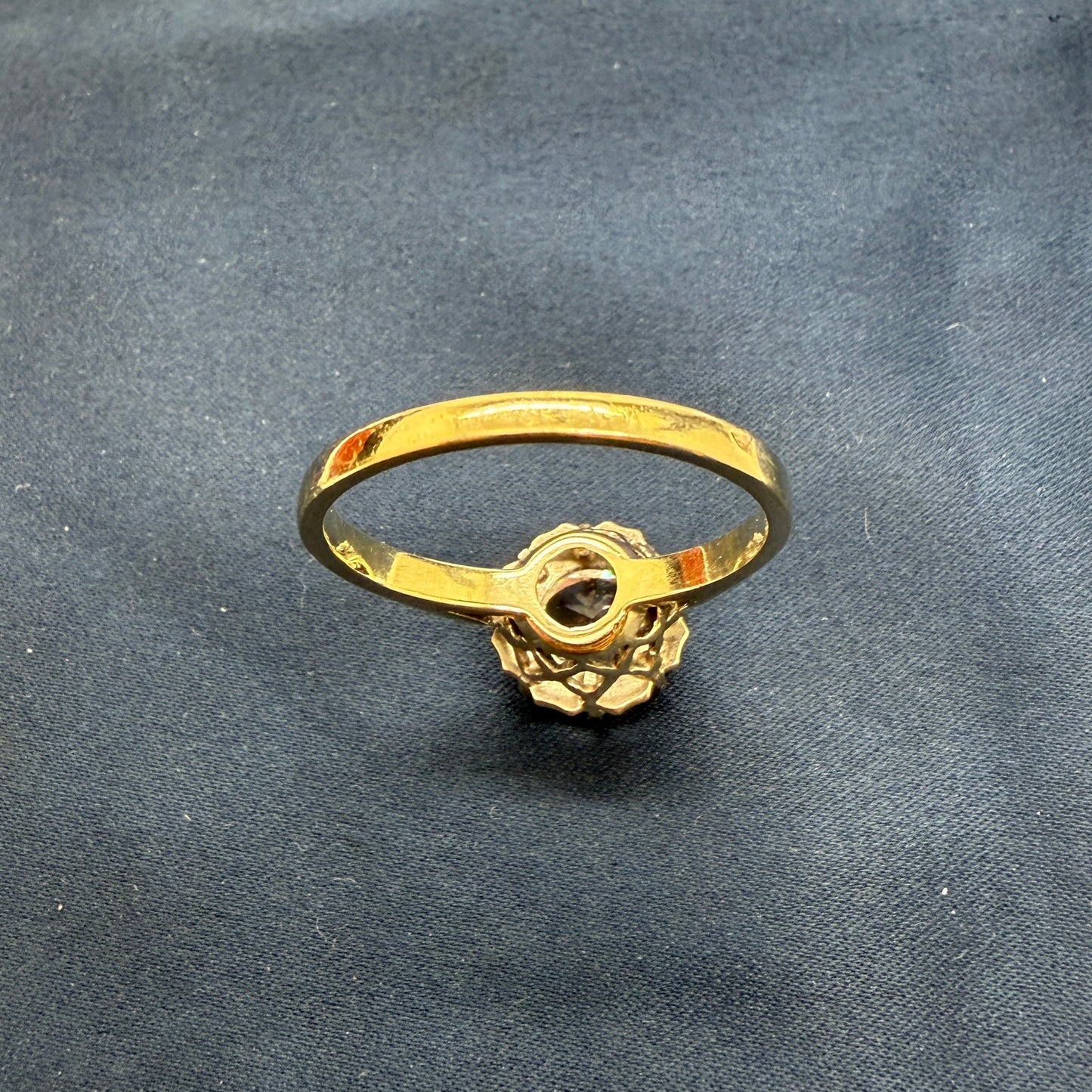 Bague Solitaire en Or Blanc 18k avec Oxyde de Zirconium - T 59