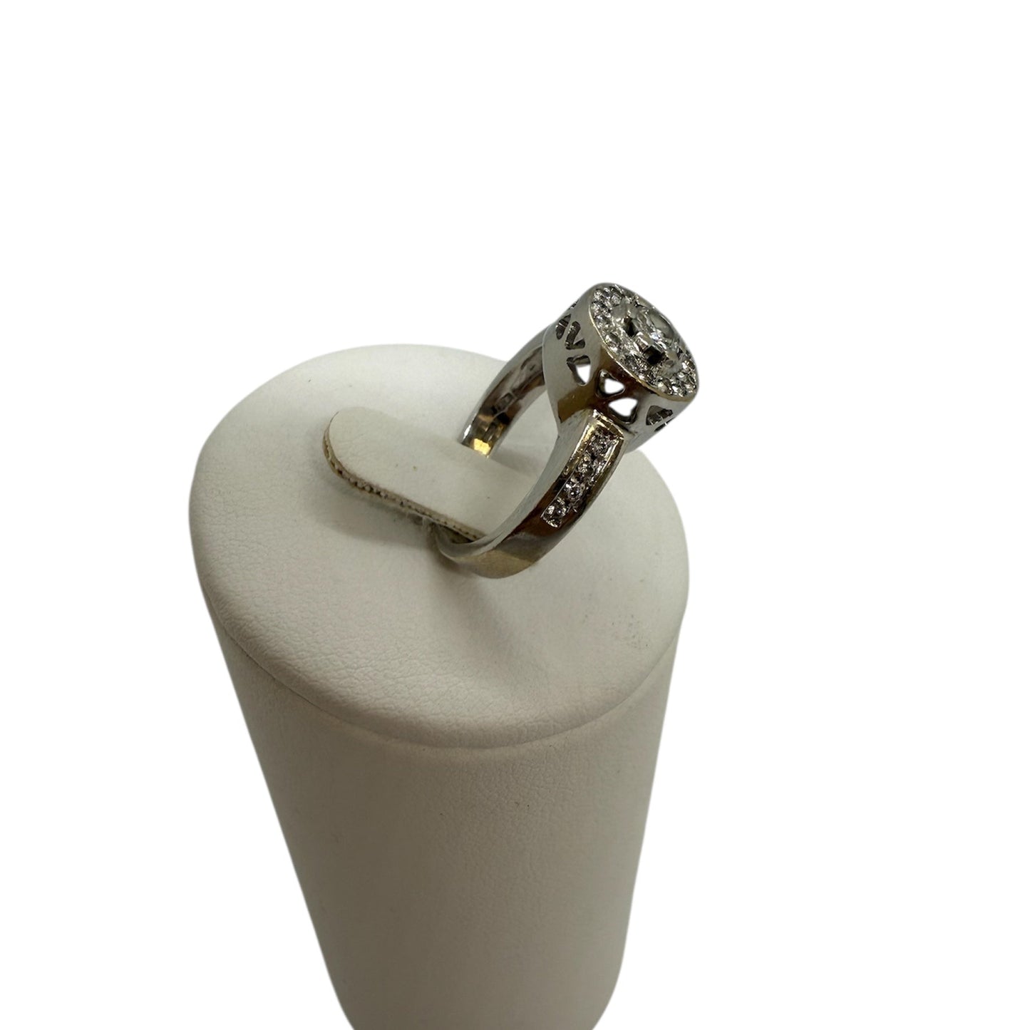 Bagues Empierrées en Or Blanc 18K Taille-54