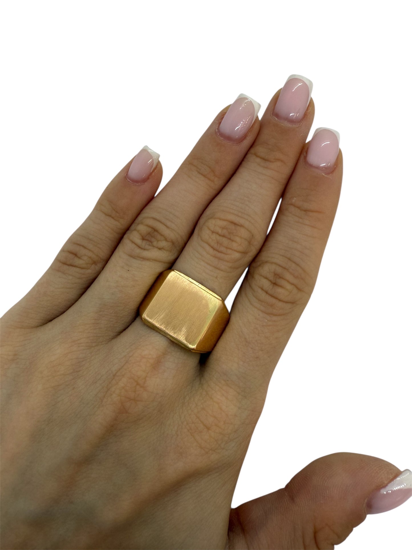 Chevalière en Or Jaune 18K - T 65