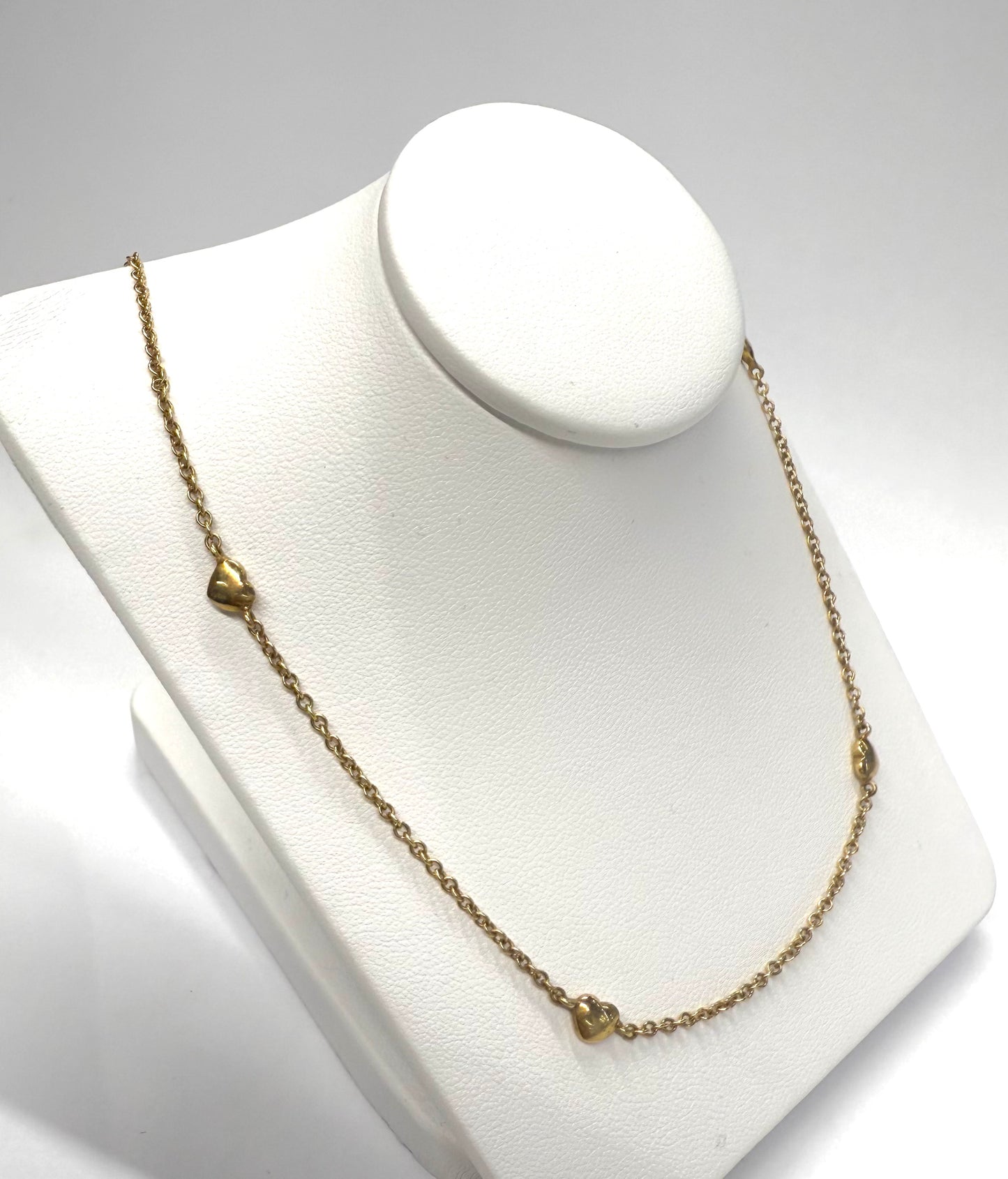 Collier Ras du Cou Coeur Or Jaune 18k 6.40 Grs