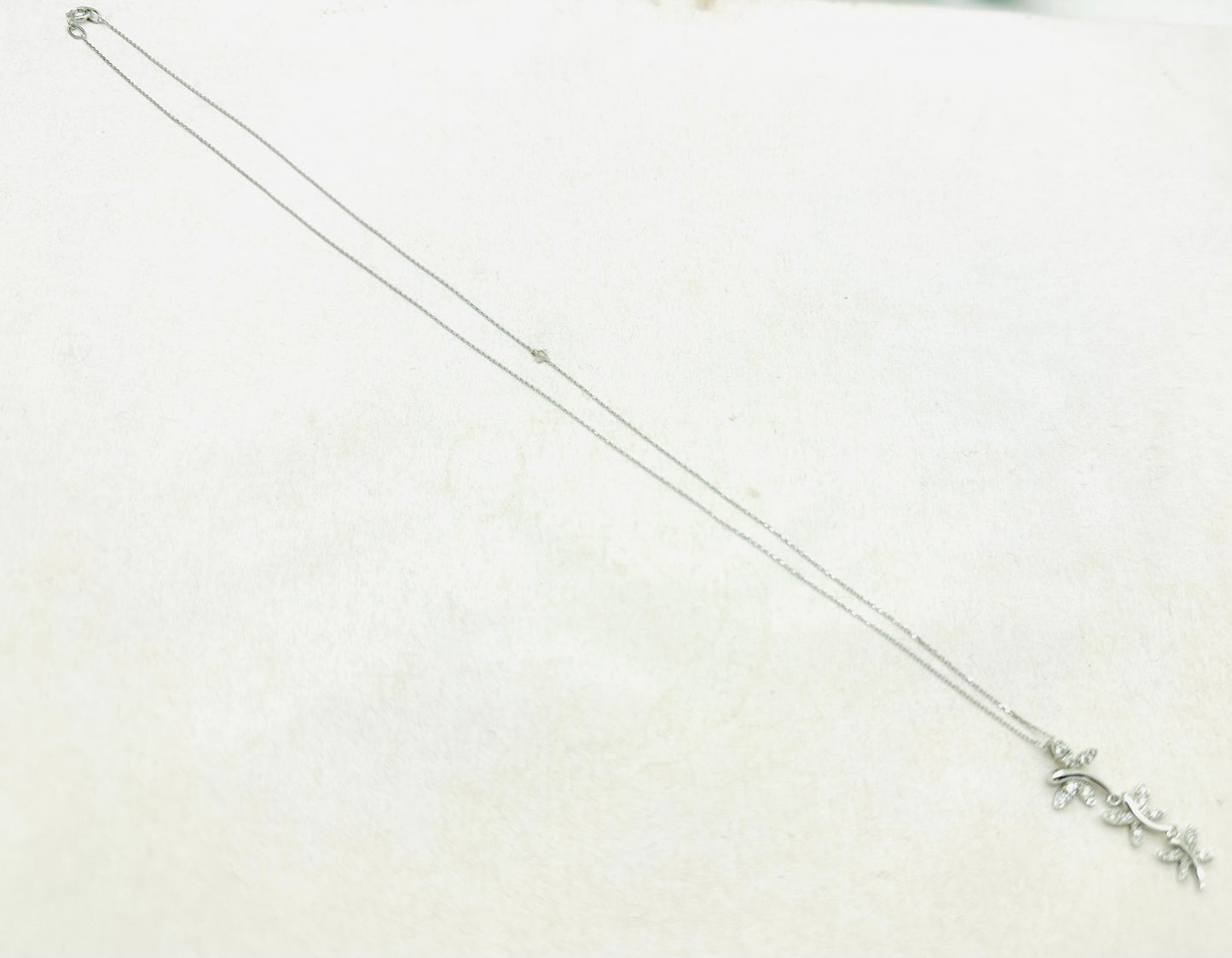 Collier Matinée Or Blanc 750 avec Diamants Certifié