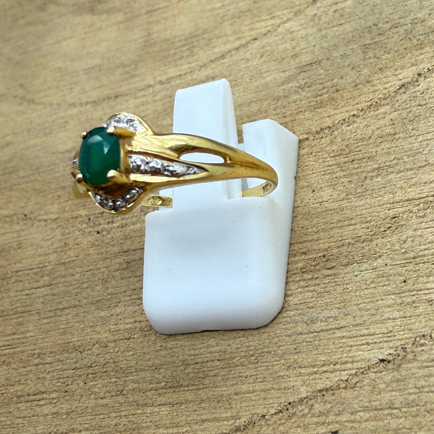 Bague en Or Jaune 18K Oxyde de Zirconium 1.72 Grs T 56