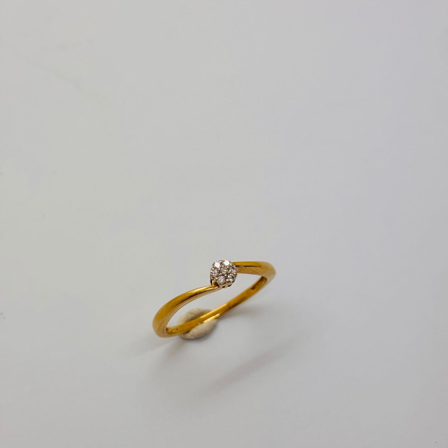 Bague solitaire en or jaune Taille-53