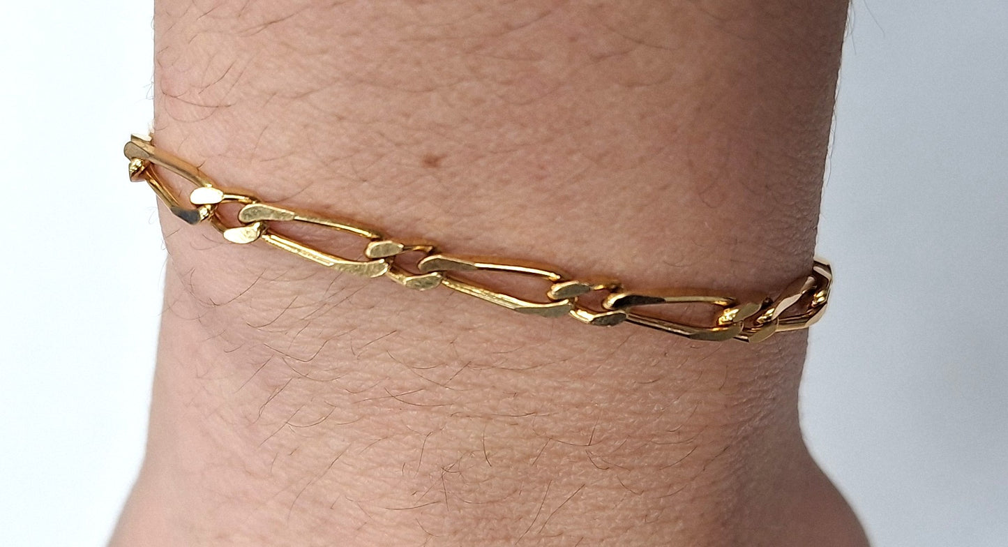 Bracelet or maille figaro