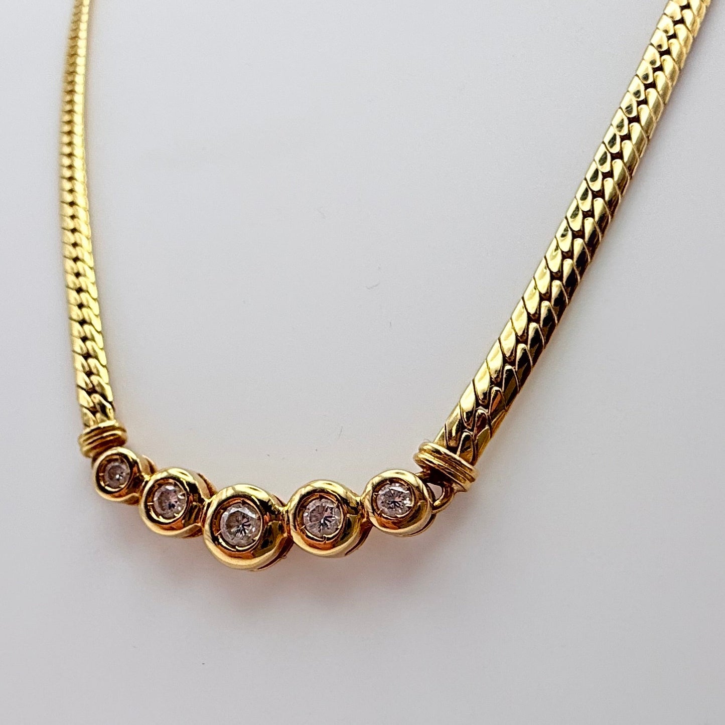 Collier Princesse en Or Jaune avec Diamants 18k - 9,54g