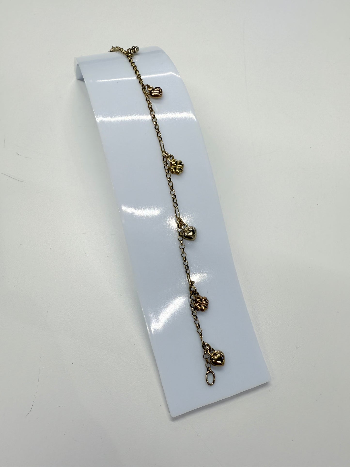 Bracelet breloque 3 Ors 18k maille forçat
