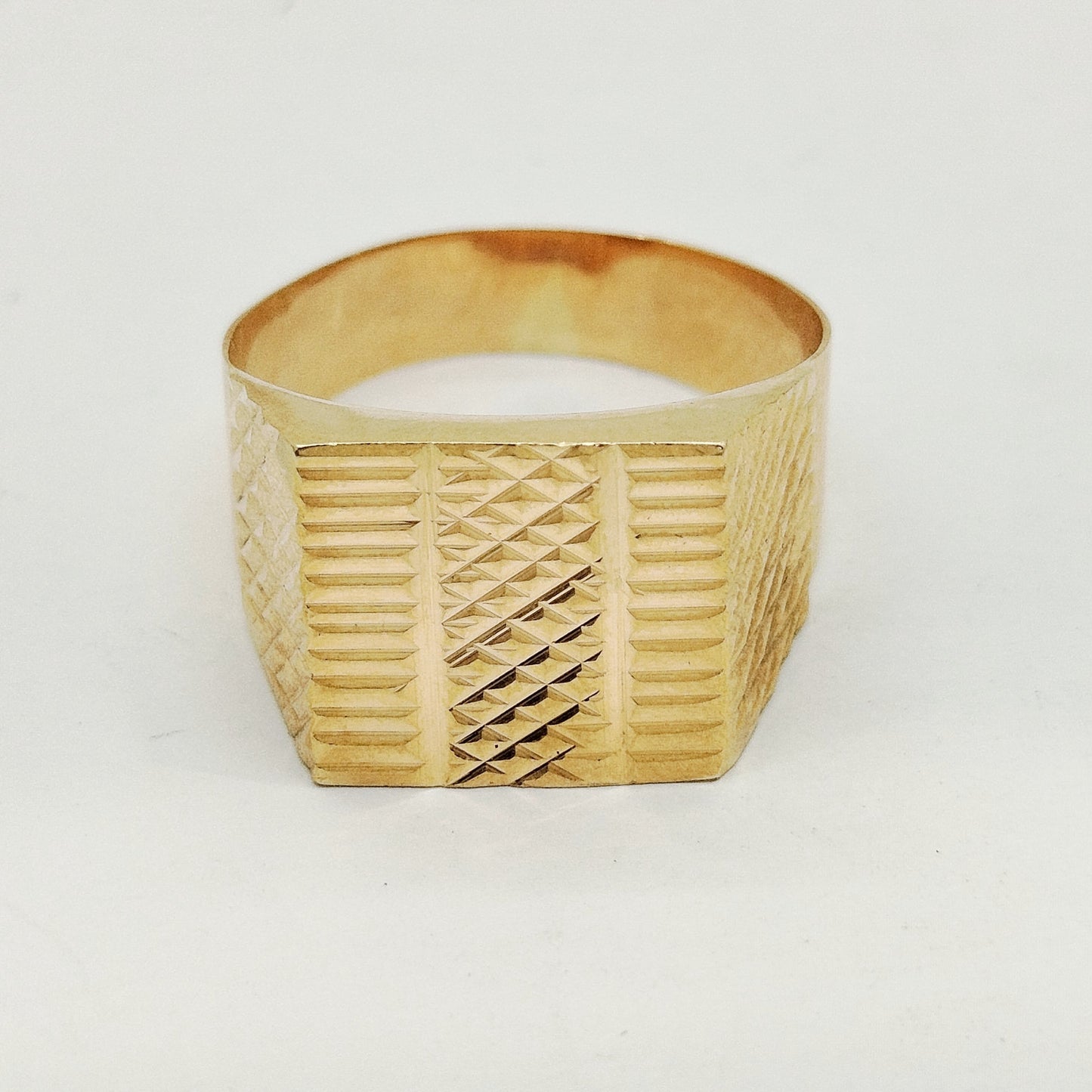 Chevalière en Or Jaune 18K 5.75 Grs - Taille 66