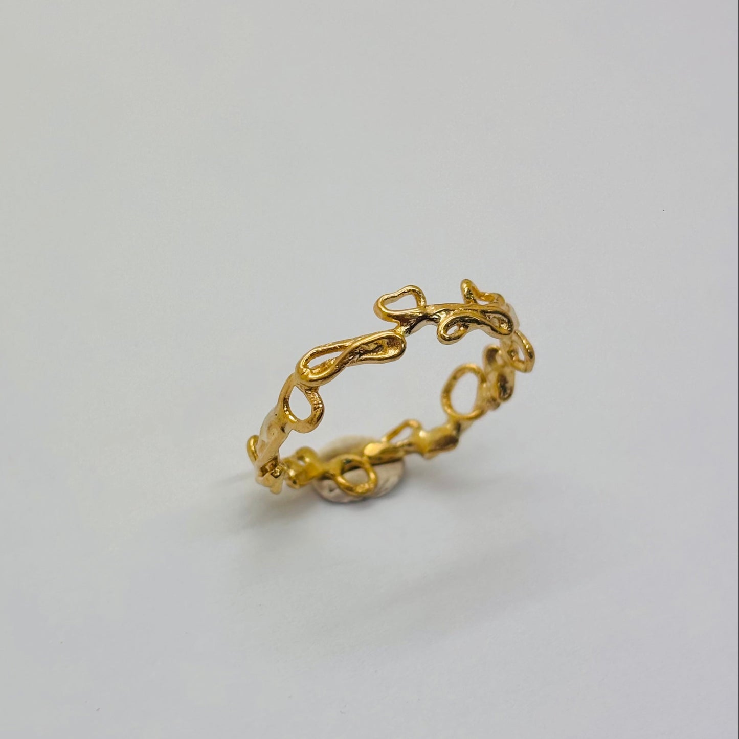 Bague Maille Fantaisie en Or Jaune 18K 2.17 Grs - Taille 56
