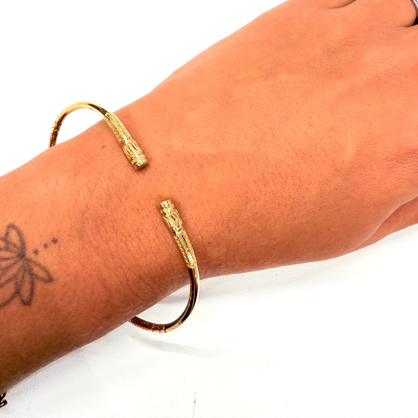 Bracelet Jonc Malgache en Or Jaune 18k 15.91 Grs