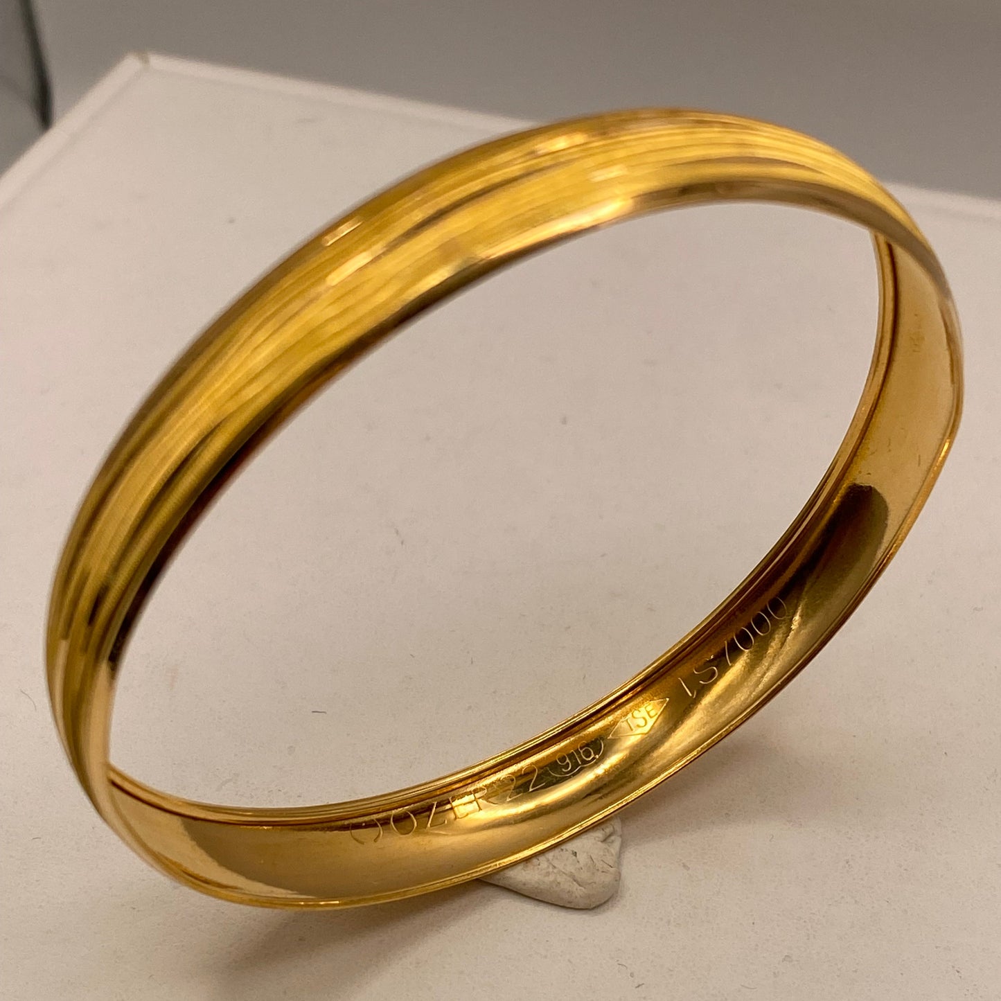 Bracelet Jonc en Or Jaune 22K - 10,89g