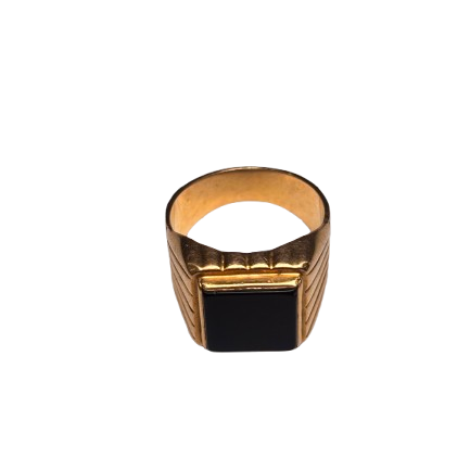 Chevalière en or jaune 18K Taille-61