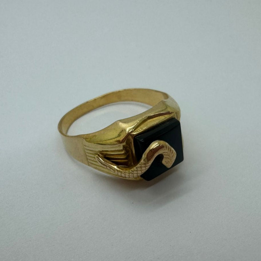 Chevalière en or jaune 18K Taille-58