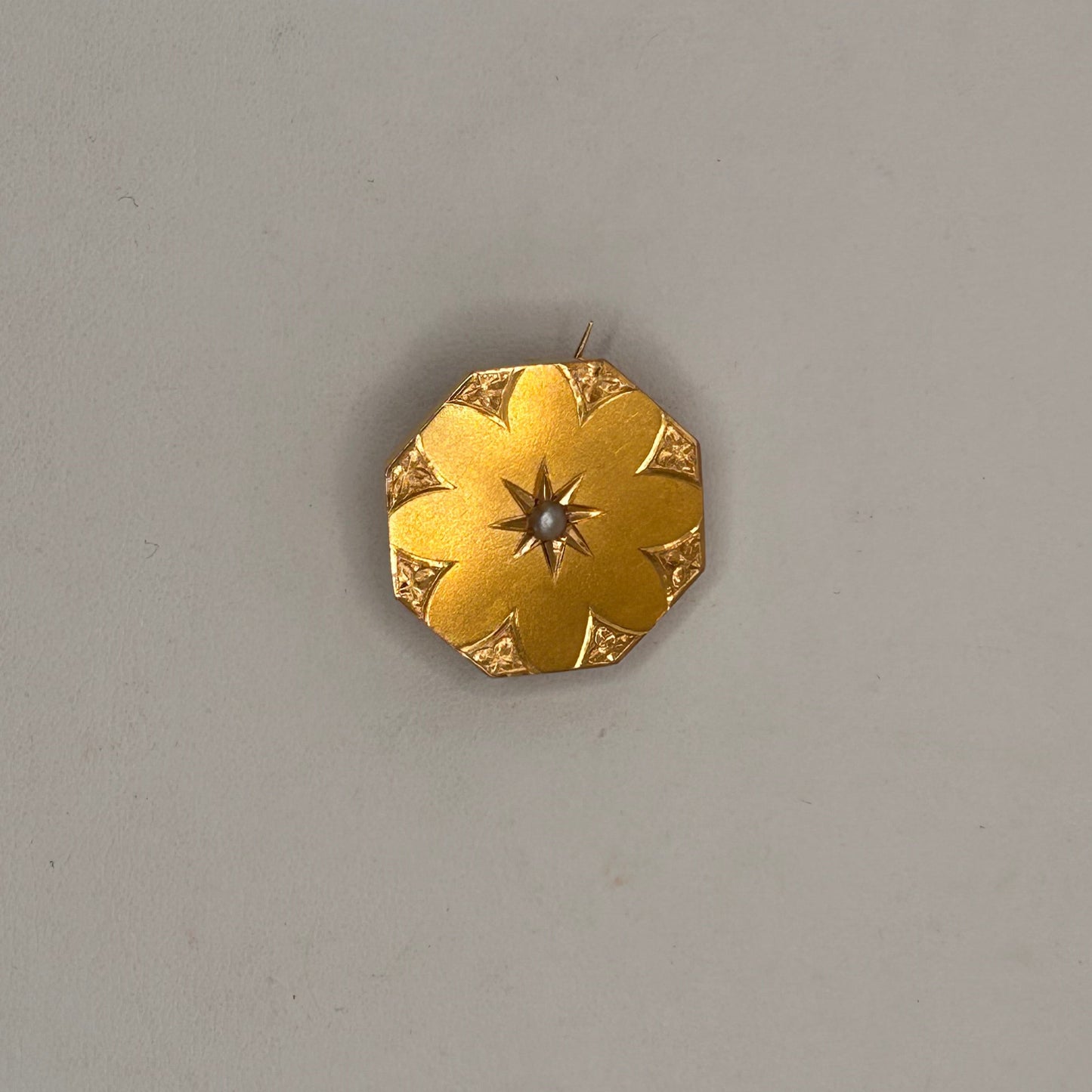 Pendentif Broche Ancienne Or Jaune 18K 2.36 Grs