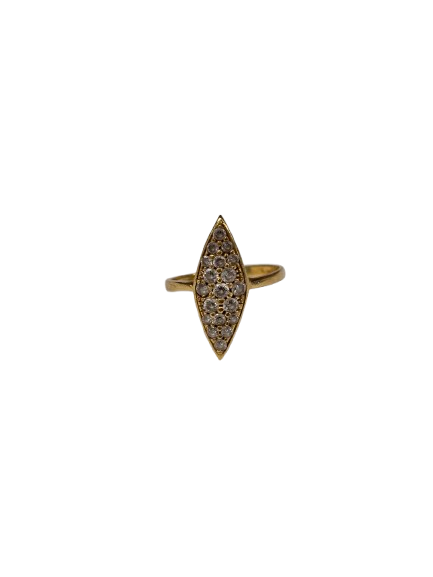 Bagues Marquise Or Jaune 18K Taille-55