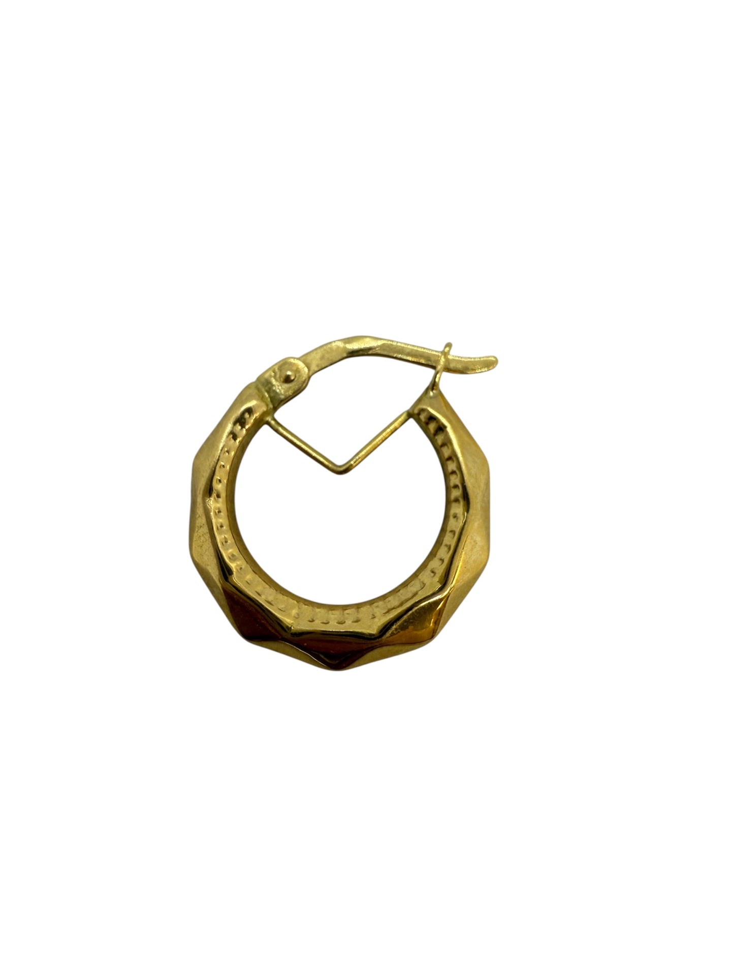 Boucles d'oreilles créoles en or jaune 18K 1.56 Grs