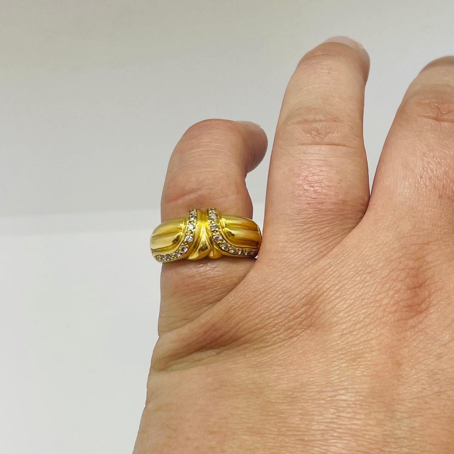 Bague en Or Jaune 18K Taille-52