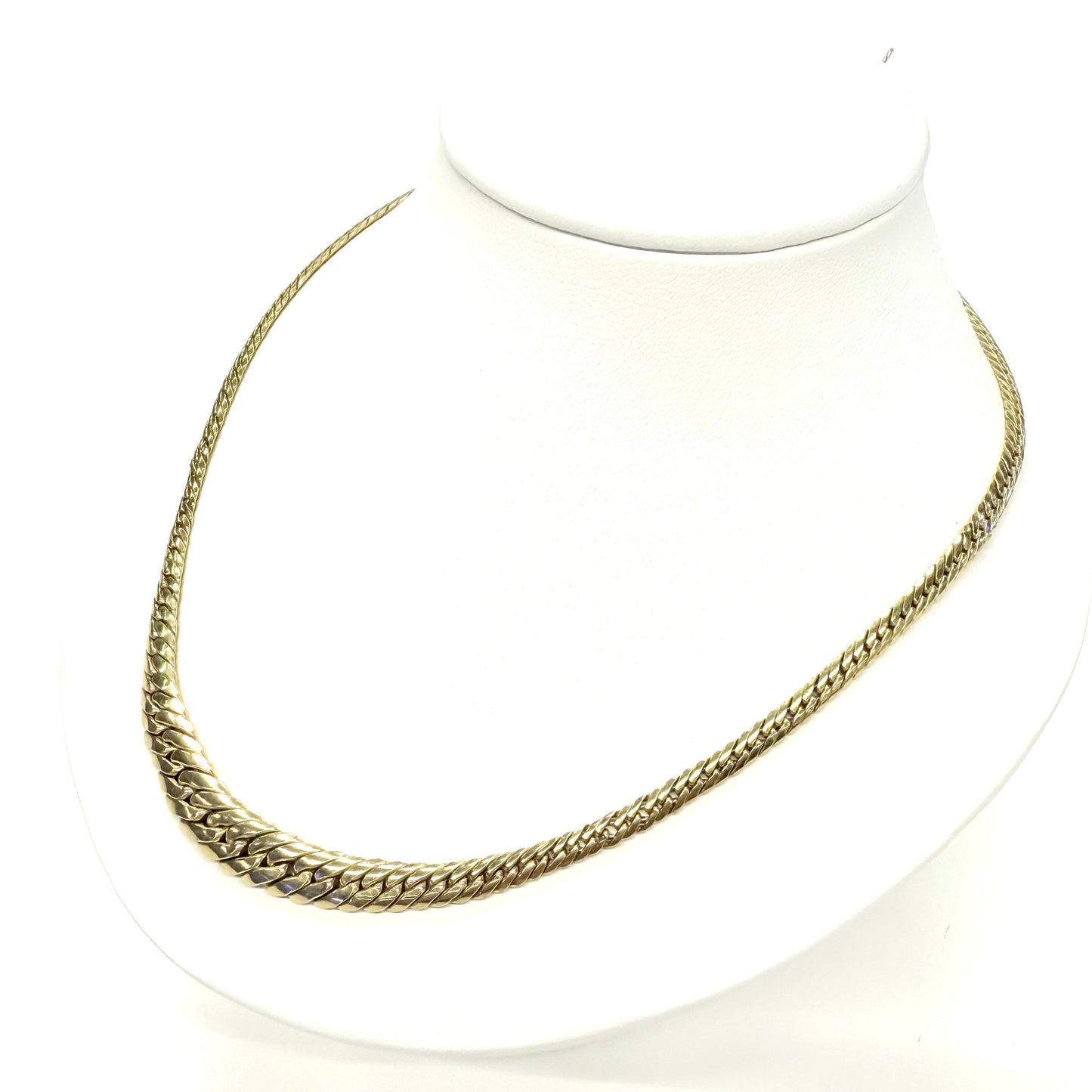 Collier Ras du Cou Or Jaune Maille Anglaise 18k - 8.60 Grs