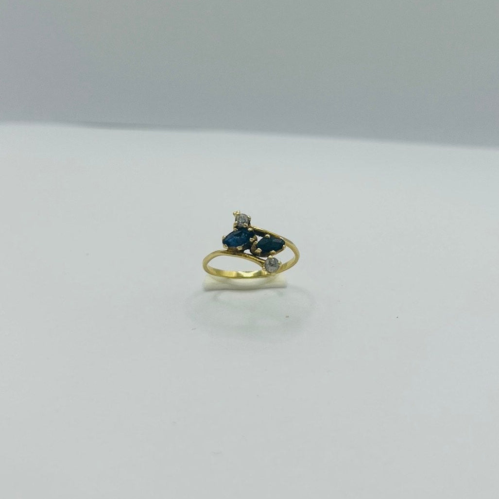Bague Toi et Moi Or Jaune 18K T.53